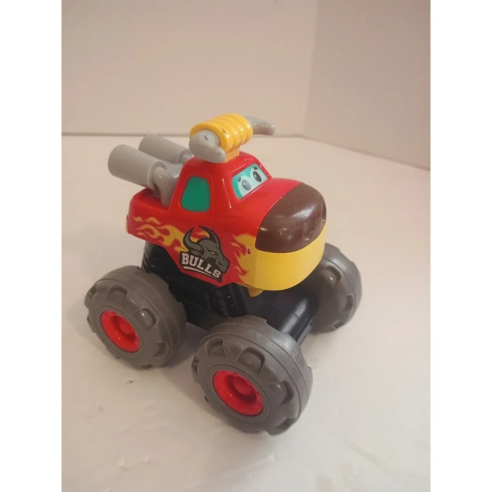 VTech Go Go Smart Wheels Bulls Monster Truck Red Flame Bull Horns Toy Car